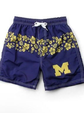 Wes & Willy
Michigan Wolverines Youth Boys Inset Floral Swim Trunk Size XL